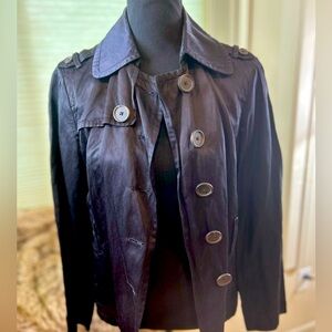Banana Republic Navy Satin Jacket with Great Lines